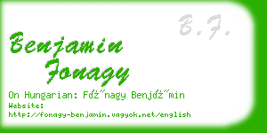 benjamin fonagy business card